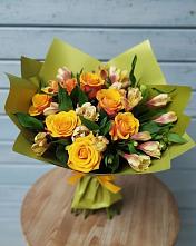 Букет цветов из:  Альстромерии и Розы #REPLACE_PRED# Ясенках