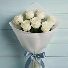Букет 7 Белых роз Эдлесс Лав в Ясенках