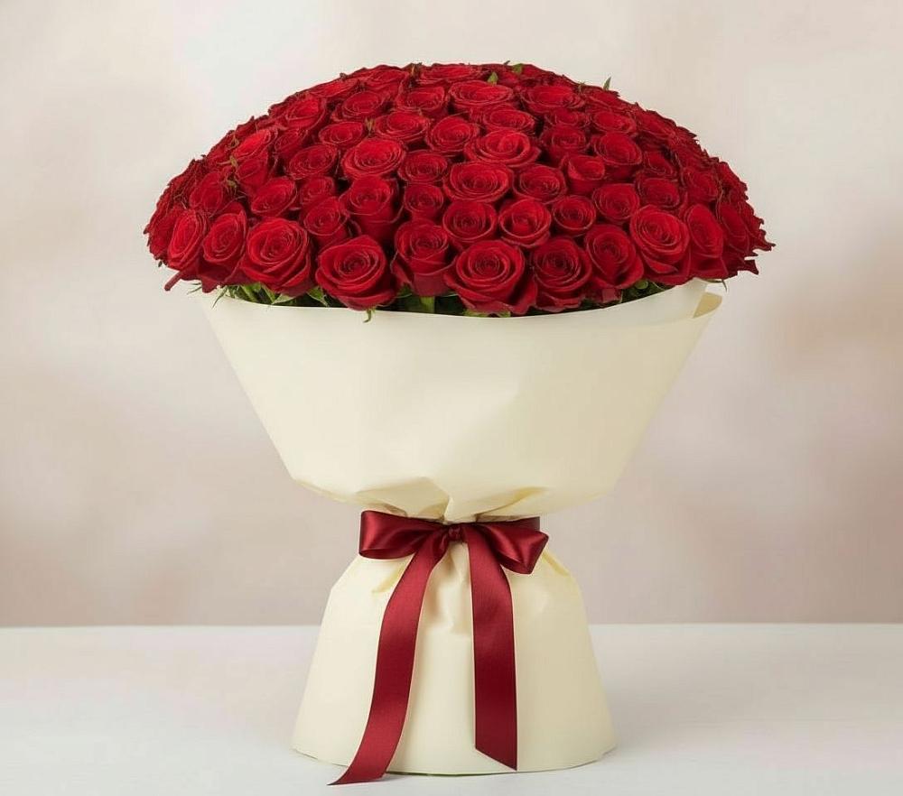 Букет 101 Красная роза Милано в Ясенках