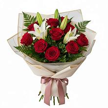 Букет цветов из:  Лилии и Розы #REPLACE_PRED# Ясенках