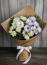 Букет цветов из:  Хризантемы и Розы в Ясенках