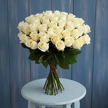 Букет 51 Белая роза Эдлесс Лав в Ясенках