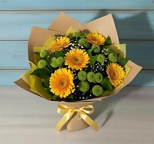Букет цветов из:  Герберы и Хризантемы в Ясенках