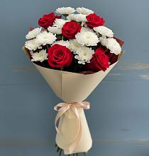 Букет цветов из:  Розы и Хризантемы #REPLACE_PRED# Ясенках