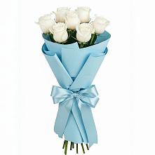 Букет 7 белых роз Проуд в Ясенках