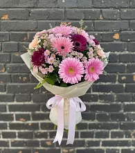 Букет цветов из:  Герберы и Хризантемы в Ясенках