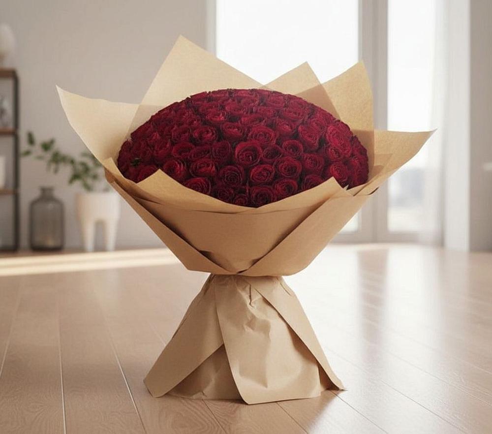 Букет 101 Красная роза в Ясенках