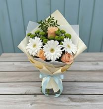 Букет цветов из:  Герберы, Розы и Хризантемы #REPLACE_PRED# Ясенках