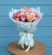 Букет цветов из:  Хризантемы и Розы в Ясенках
